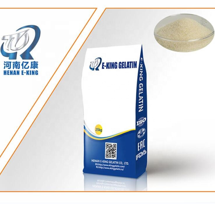 MUI halal E-KING GELATIN Food Grade Ingredients Halal Kosher Beef Gelatin 120-160 180 bloom 8-60 mesh